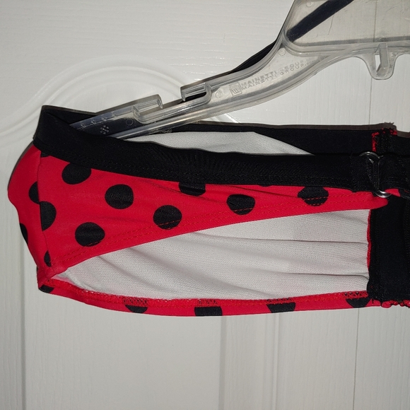 Hello Kitty by Sanrio Bikini Bandeau Top Swimming Suit Swimwear Ladybug Print Lg - Picture 3 of 9